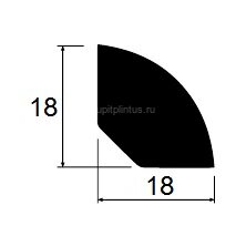 Заказать Выпуклая галтель ПВХ Lemal 18х18 0108 Под дерево 2,5 м 