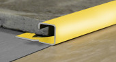 Профиль для плитки угловой внутренний С-образный 12 мм алюминий PV55-05 Золото блестящее 2,7 м