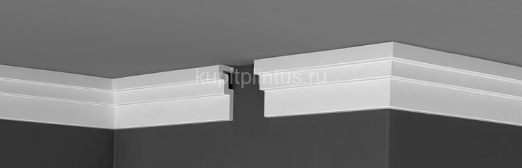 Заказать Потолочный плинтус 80х30 мм Де-Багет XPS П 03 30/80 белый 2 м Заказать Потолочный плинтус 80х30 мм Де-Багет XPS П 03 30/80 белый 2 м