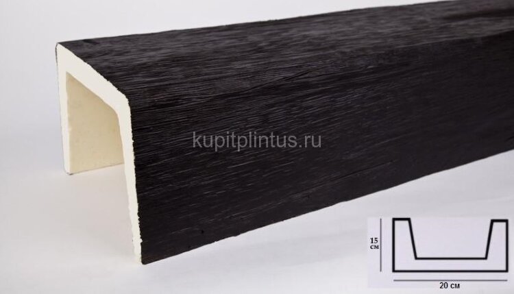 Заказать Декоративная балка из полиуретана 150х200 мм Уникс Модерн М22 Венге 3 м Заказать Декоративная балка из полиуретана 150х200 мм Уникс Модерн М22 Венге 3 м