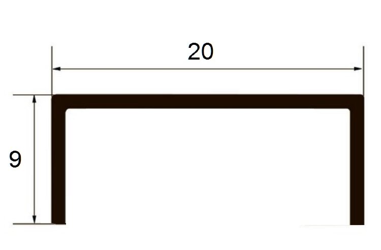 Заказать Алюминиевый П-профиль 9х20 мм Б-2 бронза люкс 2,7м Заказать Алюминиевый П-профиль 9х20 мм Б-2 бронза люкс 2,7м