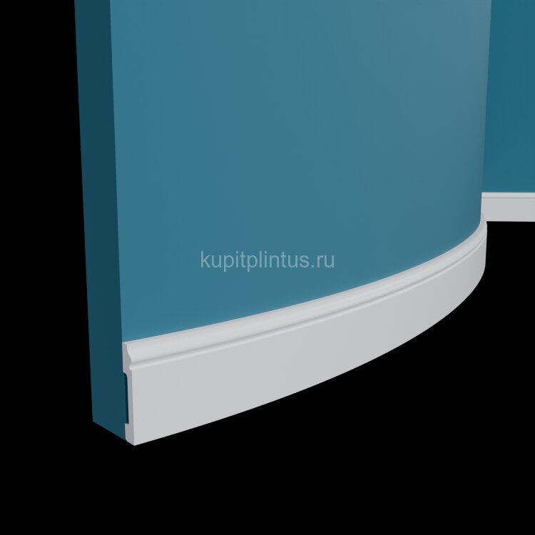 Заказать Плинтус напольный гибкий Перфект Плюс P29F белый ударопрочный полимер 79х13х2000 мм 