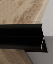 Алюминиевый фигурный профиль для углов ступеней 10 мм ПО-204-28 черный матовый 2.7 м