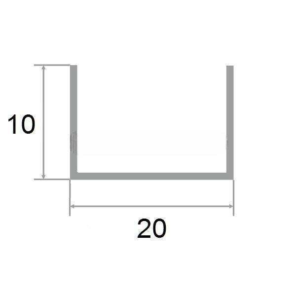 Заказать Латунный П-профиль 10х10х10 мм полированный PU10 3м 