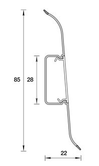 Заказать Плинтус напольный ПВХ 85 мм Идеал Классик К-П85 273 сосна светлая 2,2 м 