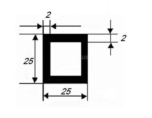 Заказать Бокс квадратный 25х25х2 мм из алюминия 3 м Заказать Бокс квадратный 25х25х2 мм из алюминия 3 м