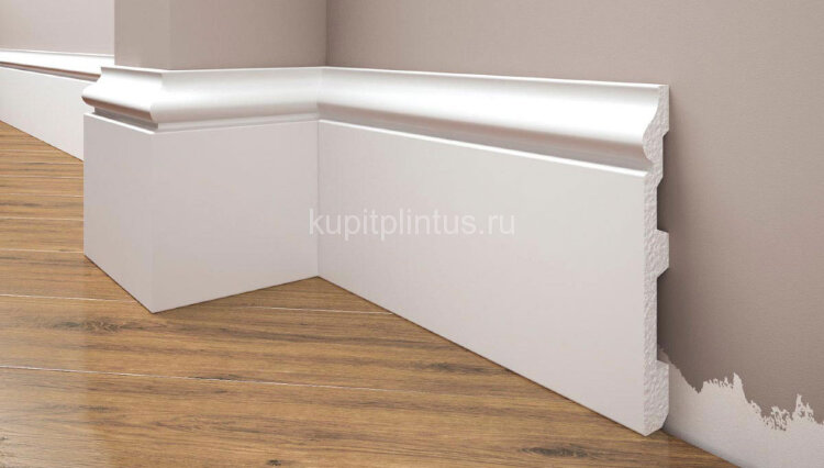 Заказать Плинтус напольный под покраску Cezar Elegance LPC-22 101-белый 2,44м Заказать Плинтус напольный под покраску Cezar Elegance LPC-22 101-белый 2,44м