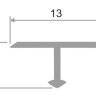 Заказать Профиль Т-образный 13 мм ЛПТ-13 латунный хром полированный 2,7 м 