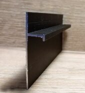 Алюминиевый теневой плинтус Евротрим 5957.05 черный анодированный 2 м