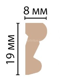 Заказать Декоративный молдинг Decomaster Арт Деко D007-195 Черный 19х8х2400 мм 