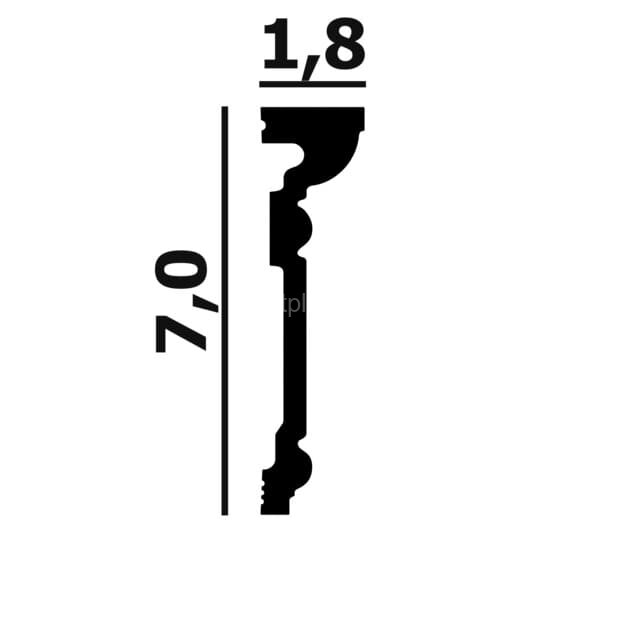 Заказать Молдинг 18х70 мм Перфект Плюс P97 белый 2 м 