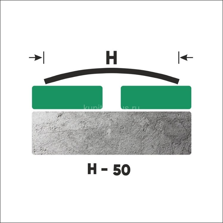 Заказать Стальной порог одноуровнеый 50 мм FAR 5 P полированная сталь 2,7 м 