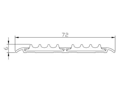 Заказать Профиль алюминиевый с противоскользящей резиновой вставкой (плоская накладка) Евроступень АН 72 коричневый 2,5 м Заказать Профиль алюминиевый с противоскользящей резиновой вставкой (плоская накладка) Евроступень АН 72 коричневый 2,5 м