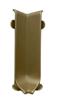 Уголок внутренний ПВХ для плинтуса алюминиевого Евротрим F-70 2158 золото