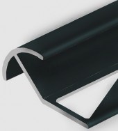 Алюминиевый профиль под плитку для наружных углов 10 мм PV70-19 черный блестящий 2,7 м