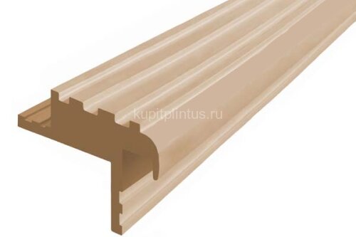 Заказать Профиль противоскользящий закладной "Безопасный Шаг" БШ-40 40х13 Бежевый Заказать Профиль противоскользящий закладной "Безопасный Шаг" БШ-40 40х13 Бежевый