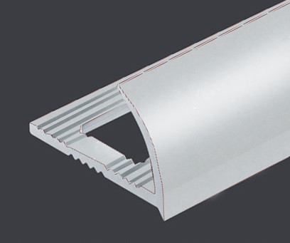 Заказать C-образный алюминиевый профиль для плитки 8 мм PV16-35 светло-серый Ral 7035 2,7 м 