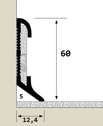 Заказать Алюминиевый плинтус для ковролина 60 мм ПТ-9 ковролин серебро 3 м Заказать Алюминиевый плинтус для ковролина 60 мм ПТ-9 ковролин серебро 3 м