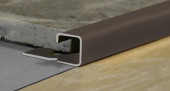 Профиль для плитки угловой внутренний С-образный 12 мм алюминий PV55-06 Бронза матовая 2,7 м