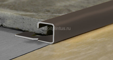 Заказать Профиль для плитки угловой внутренний С-образный 12 мм алюминий PV55-06 Бронза матовая 2,7 м 
