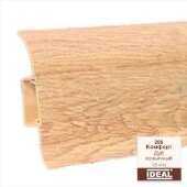 Плинтус напольный пластиковый IDEAL Комфорт 206 Дуб коньячный 2,5 м