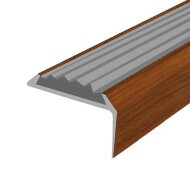 Порог угловой с серой резиновой вставкой Д01 КД Вишня 2,7 м Порог угловой с серой резиновой вставкой Д01 КД Вишня 2,7 м