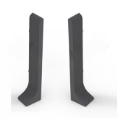 Комплект заглушек (левая+правая) для напольного плинтуса 40 мм Мега-Трейд ЛП-40з 0032 черный муар RAL 9005 Комплект заглушек (левая+правая) для напольного плинтуса 40 мм Мега-Трейд ЛП-40з 0032 черный муар RAL 9005