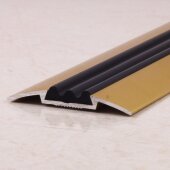 Порог одноуровневый с резиновой вставкой ПО-42 золото матовое 2,7 м Порог одноуровневый с резиновой вставкой ПО-42 золото матовое 2,7 м