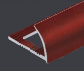 C-образный алюминиевый профиль для плитки 8 мм PV16-30 бордовый Ral 3011 2,7 м