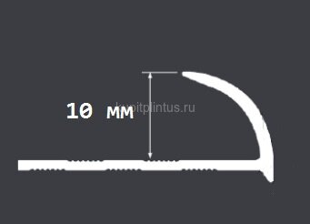 Заказать Алюминиевый C-профиль для плитки 10 мм PV08-16 титан матовый 2,7 м 