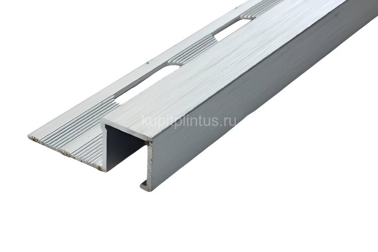 Заказать Профиль П-образный ПО-П12х12 Серебро матовое Браш 2,7 м 