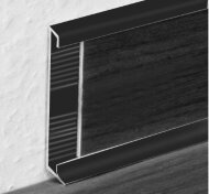 Алюминиевый плинтус для ковролина 60 мм ПТ-9 ковролин черный 3 м