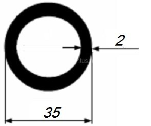 Заказать Труба алюминиевая круглая 35х2 мм 3 м Заказать Труба алюминиевая круглая 35х2 мм 3 м