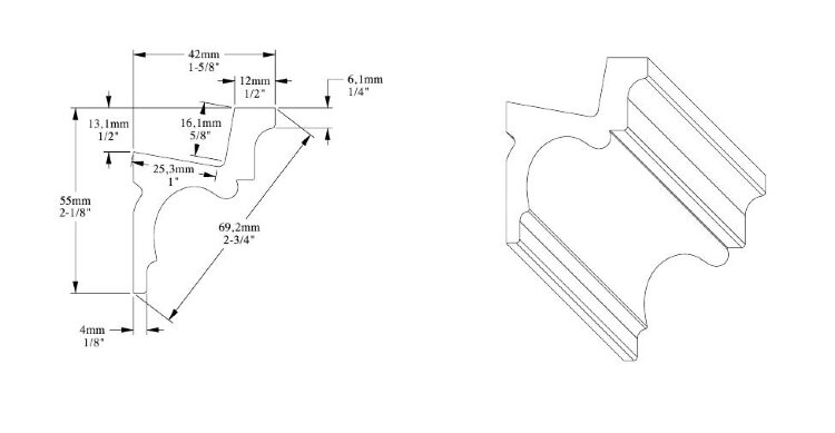 Заказать Карниз скрытого освещения 42х55 мм Orac Decor Purotouch C323 2 м Заказать Карниз скрытого освещения 42х55 мм Orac Decor Purotouch C323 2 м
