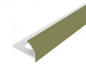 Внешний профиль ПВХ для плитки 10 мм Cezar 126 Зеленый горошек 2,5 м