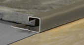 Профиль для плитки угловой внутренний С-образный 12 мм алюминий PV55-08 Шампань матовая 2,7 м