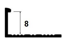 Заказать Алюминиевый профиль L-образный 8 мм PV01-04 Золото матовое 2,7 м 