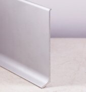 Алюминиевый плинтус напольный 120 мм ПЛ-120 серебро матовое 3 м