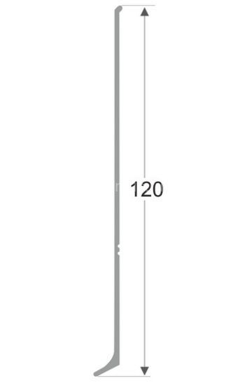 Заказать Алюминиевый плинтус напольный 120 мм ПЛ-120 серебро матовое 3 м Заказать Алюминиевый плинтус напольный 120 мм ПЛ-120 серебро матовое 3 м