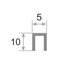 Заказать Стальной П-профиль 5х10 FSUP05-RP розовое золото полированное 2,7м 