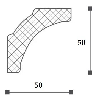 Заказать Потолочный плинтус (карниз) NMC LX-65 2 м 