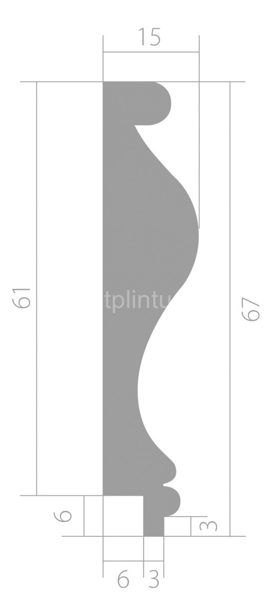 Заказать Финишный молдинг ЛДФ 15х67 мм Ultrawood Trim 001 2,44 м Заказать Финишный молдинг ЛДФ 15х67 мм Ultrawood Trim 001 2,44 м