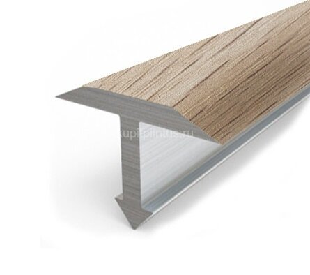Заказать Декорированный Т-профиль из алюминия Т-14 КД Дуб беленый 2,7 м Заказать Декорированный Т-профиль из алюминия Т-14 КД Дуб беленый 2,7 м