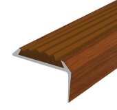 Порог угловой с коричневой резиновой вставкой Д01 КД Вишня 2,7 м