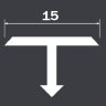 Заказать Профиль Т-образный алюминиевый 15 мм (плоский) Gunsen PV35-01 полированный 2,7 м Заказать Профиль Т-образный алюминиевый 15 мм (плоский) Gunsen PV35-01 полированный 2,7 м