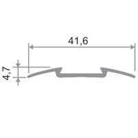 Заказать Порог одноуровневый с резиновой вставкой ПО-42 серебро матовое 2,7 м 