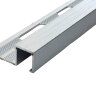 Профиль П-образный ПО-П10х10 Серебро матовое Браш 2,7 м