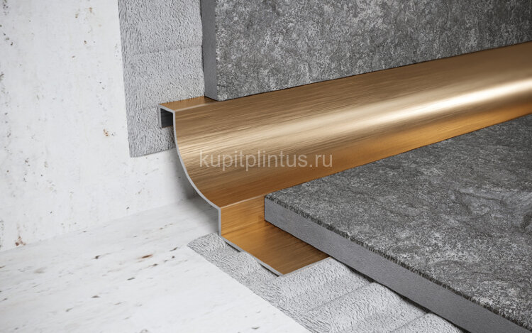 Заказать Внутренний профиль из нержавеющей стали для плитки 10 мм FWR 10 GS золото сатинированное 2,7 м 