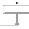 Заказать Профиль Т-образный 10 мм ЛПТ-10 латунный хром полированный 2,7 м 