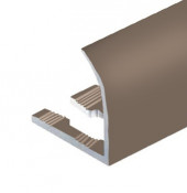 Профиль для плитки внешний гибкий С-образный алюминий 12 мм PV27-06 бронза матовая 2,7 м